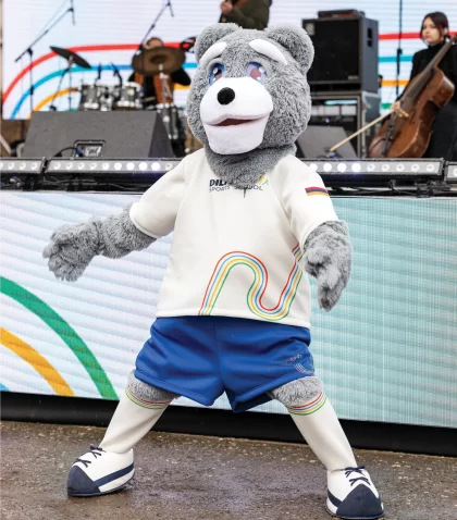 The opening ceremony of Dilijan Sports Complex, the bear