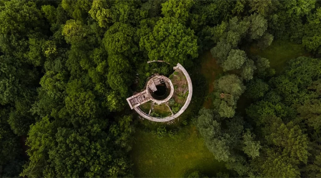 An aerial view of Aghasi Khanjyan's villa