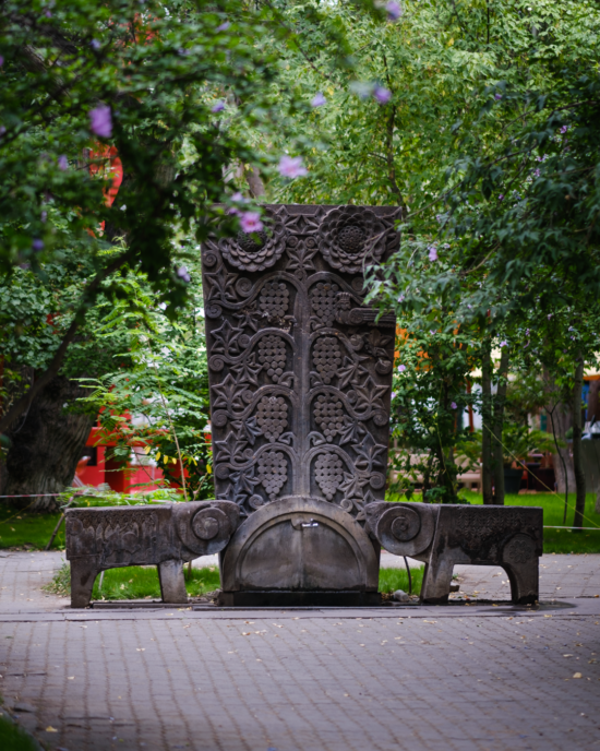 A picture of the fountain-monument